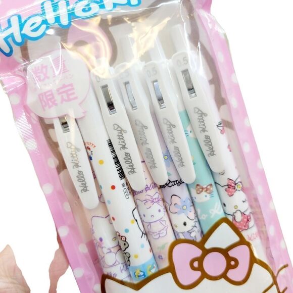 Brand New Set Of 6 Hello Kitty Gel Pens - Picture 4 of 4